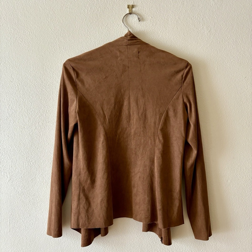 Live A Little faux suede open drape front‎ jacket - Picture 12 of 12